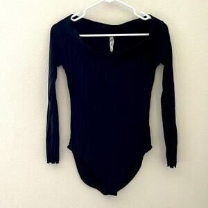 Free People Ribbed Boat Neck Bodysuit‎ | Size Small